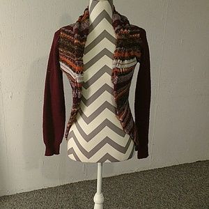 Multi colored cardigan.